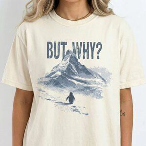 Vintage Penguin Graphic T-Shirt | Retro “But Why” Meme Tee | Unisex Shirt